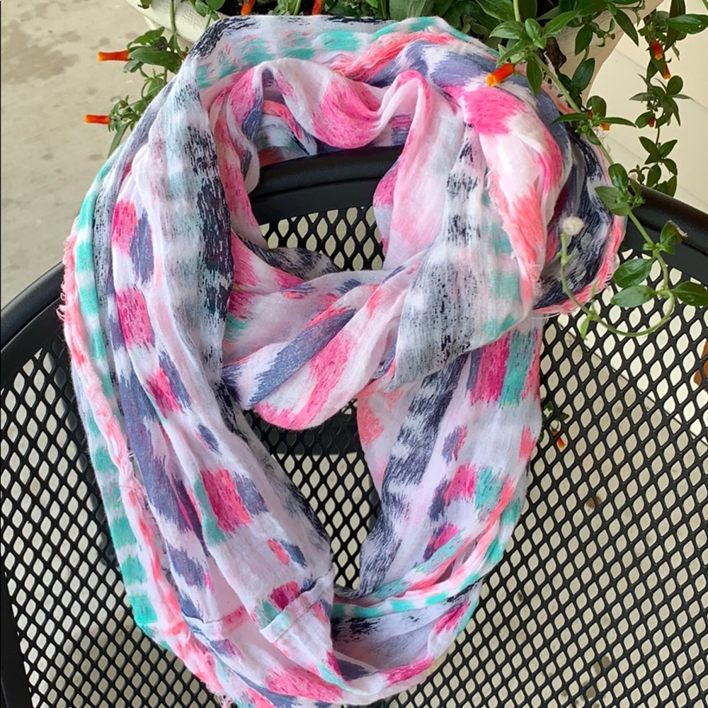 Spring Multicolored Infinity Scarf - Picture 2 of 3